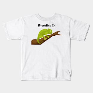 Blending In Chameleon Design Kids T-Shirt